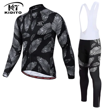 

KIDITOKT 2020 Top Quality Bib Cycling Set Anti-UV Mountain Bike Cycling Jerseys Set Quick Dry MTB Bike Sportwears For Men