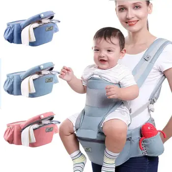 

Baby Hipseat Waist Stool Front Ergonomic Baby Carrier Backpack Facing Kangaroo Sling Wrap for Baby Travel for 0-36 Months