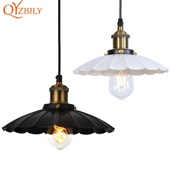 

Pendant lights retro industrial Pendant lamp hanging vintage rope fixtures e27 socket kitchen dining room home deco black iron