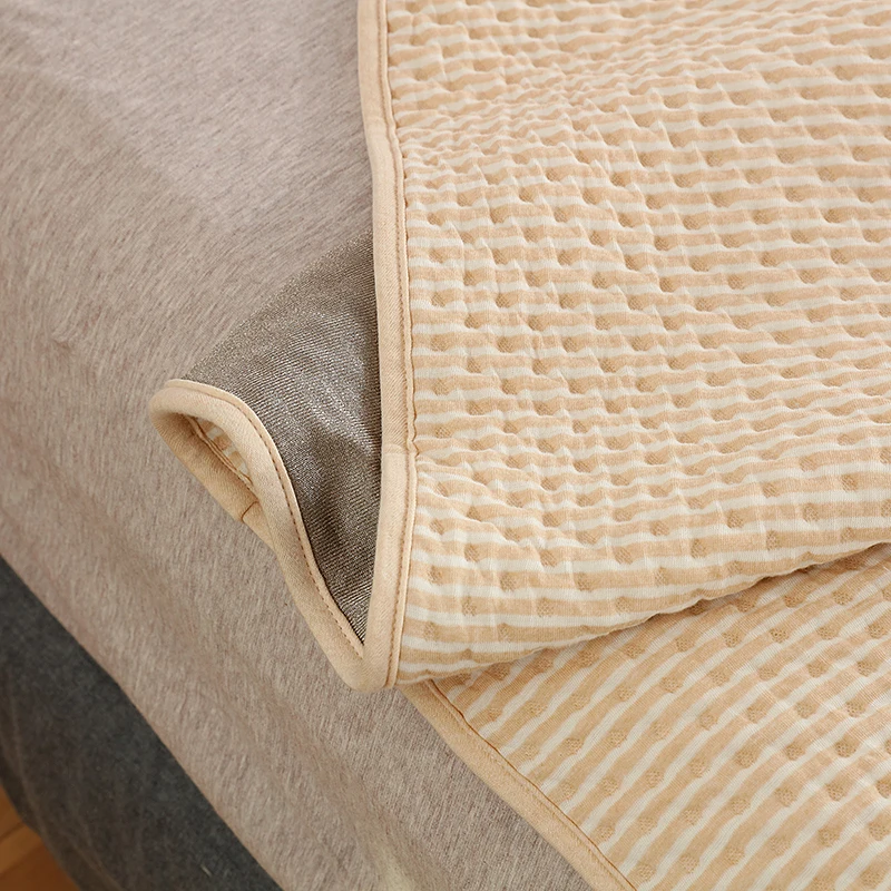 EMF Protection Blanket Pure silverorganic cotton 5G block Quit Size: 150x216cm Tan color thick