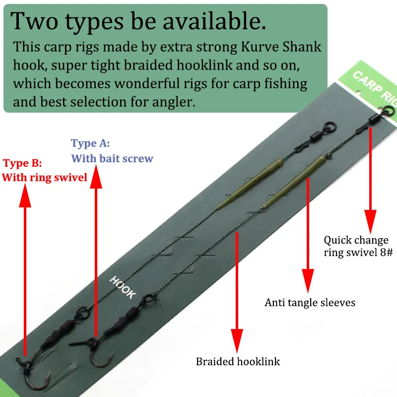 Fishing Setup Types Of Carp Rigs Carp Rigs Making Kit Anti Tangle