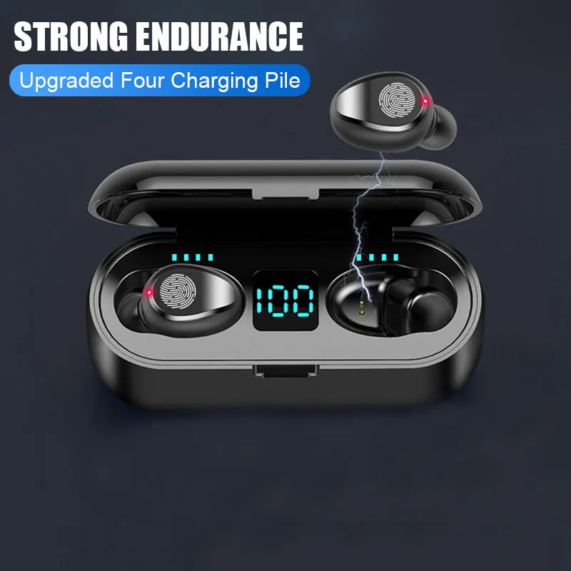 Wireless Earphones Bluetooth V5.0 Earphone TWS Headphones 5D Stereo Headset Earbuds LED Display Mini Headphone For Smart Phone