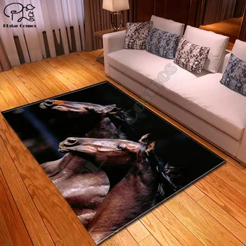

horse pattern carpet Square Anti-Skid Area Floor Mat 3D Rug Non-slip Mat Dining Room Living Room Soft Bedroom Carpet