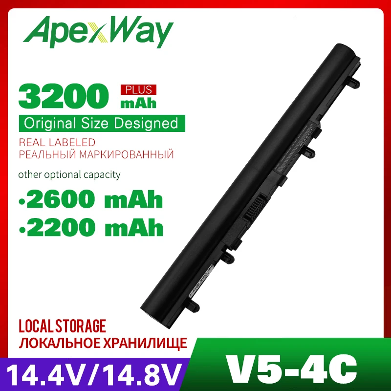 

Apexway 2200mAh 14.8V laptop battery for ACER Aspire AL12A32 V5 E1 V5-171 V5-431 V5-471 V5-531 V5-571 V5-171 V5-571G