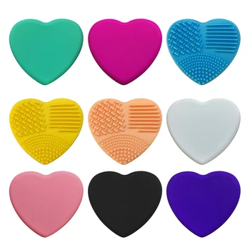 

Brush Beauty Makeup Scrubbing Scrubber Silicone Maquillaje Home Use Heart-shaped Scrubbing Egg Heart-shaped Scrubber