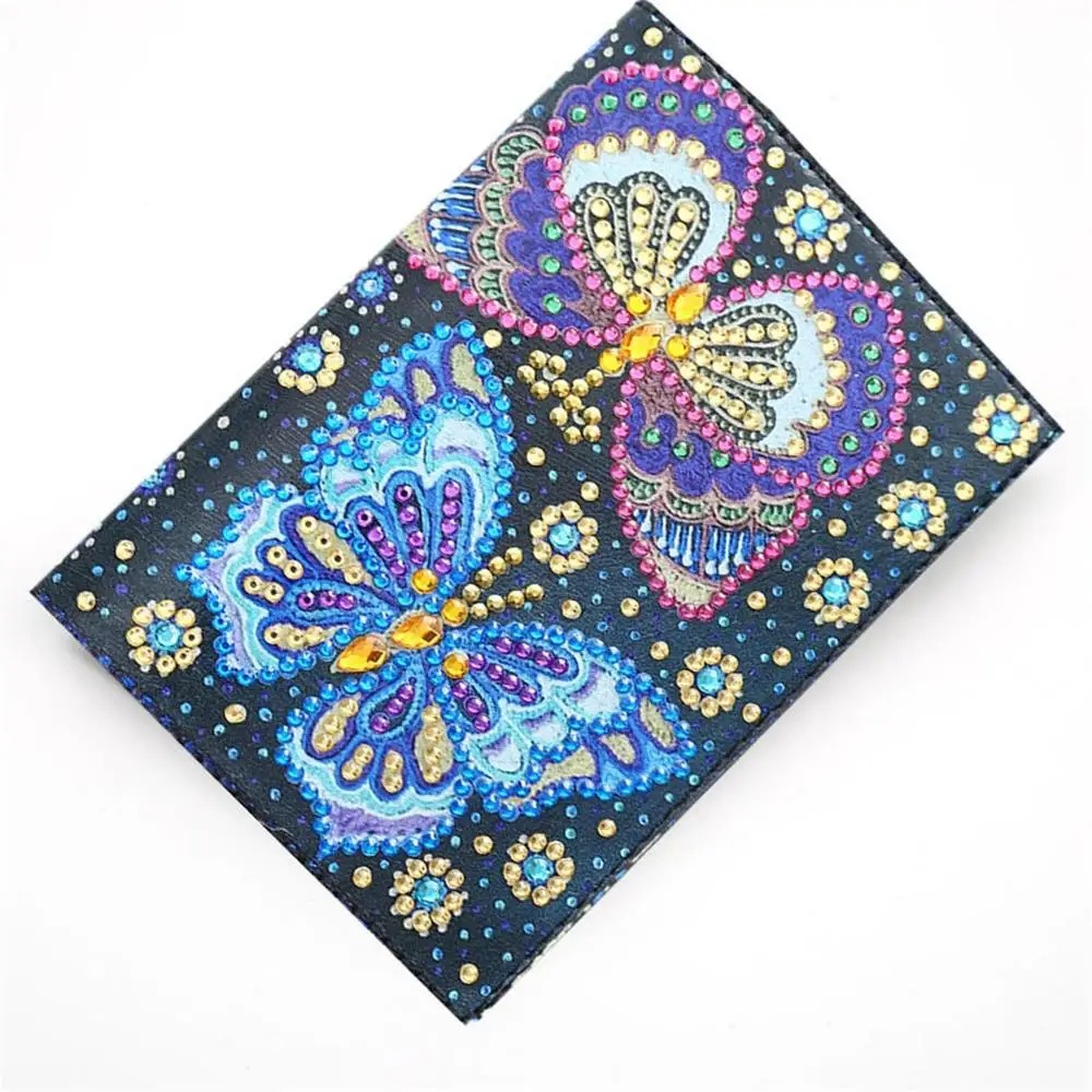 DIY Diamond Painting Passport Book Case Cover Classic European Style Diamond Embroidery Wallet Credential Book Case Handicrafts 