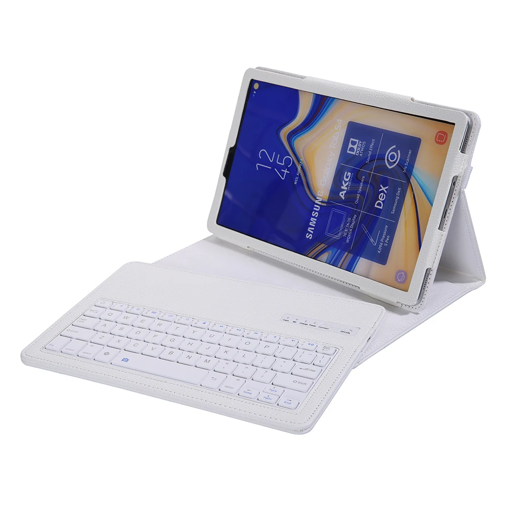 Кожаный флип-чехол с Litchi рисунком для samsung Galaxy Tab S4, 10,5 дюймов, SM-T830, SM-T835 чехол, беспроводной чехол с Bluetooth клавиатурой