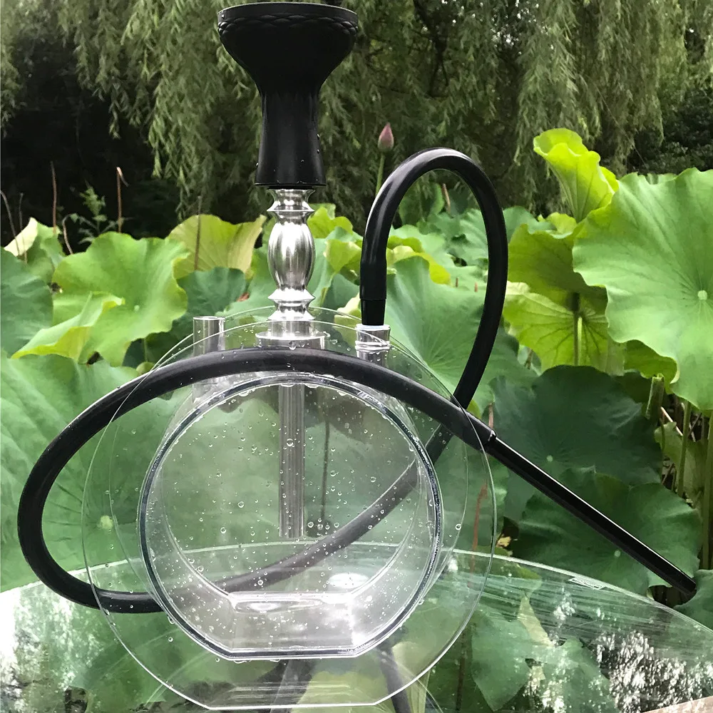 Новый Круглый акриловый кальян трубка с силиконовой чашей Sheesha металлические