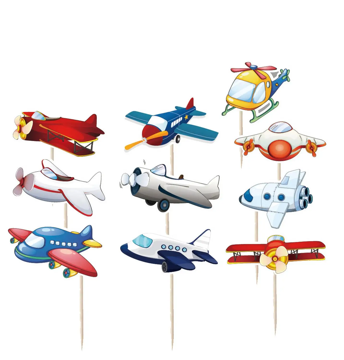 Airplane Theme Cake Decoration Cartoon Clouds Aircraft Boys Happy Birthday Cupcake Topper Baby Party Baking Decor Supplies Cake Decorating Supplies Aliexpress