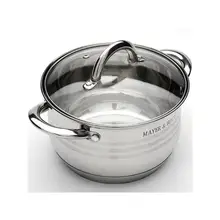 Кастрюля MAYER& BOCH, 3,8 л, полая ручка, серебро