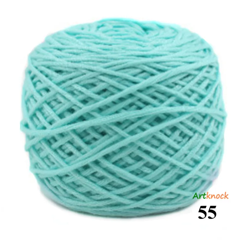 55 1pc 1 шт. = 200 г, хлопковая пряжа с большими шариками для вязания свитеров, носков, 16 ПЛИС, вязание крючком, игла № 4 - Цвет: 55 1pc