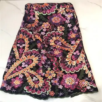 

Latest Wholesale Sequins Lace Fabrics High Quality African Lace Fabric Multiple Colors Lace Fabric for Nigerian Wedding APW2556B