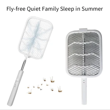 

NewRechargeable Collapsible Electric Fly Mosquito Swatter USB Charging Bug Zapper Racket Insects Killer Home mosquito repellent