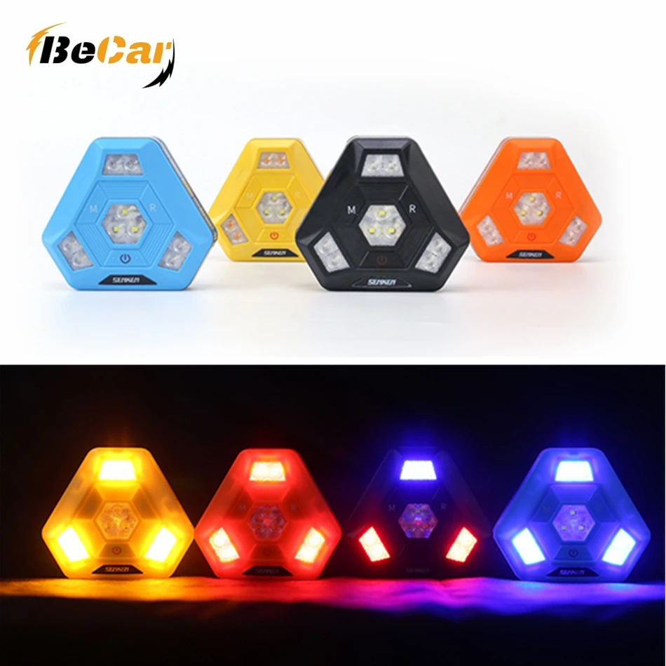 2021 Upgrade Portable Recharge Led Magnetic Warning Flare Light For Car Suv Camping Outdoor Emergency Warning Lamp Strobe Light