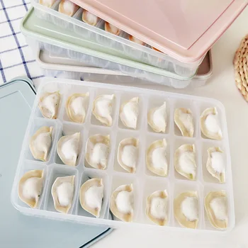 

Single Layer with Lid Dumpling Box Large Refrigerator Refrigerated Rectangular Storage Box Dumpling Storage Box Dumplings 5
