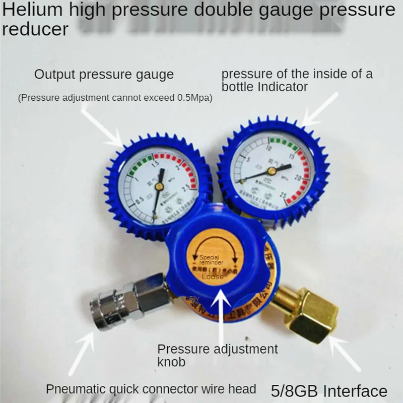 High Pressure Helium Pressure Reducer Helium Relief Valve Tool Set