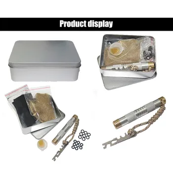 

​Piston Take Fire Set Umbrella Rope Piston Ignition Device Portable Air Compression Igniter Set For Outdoor Survival