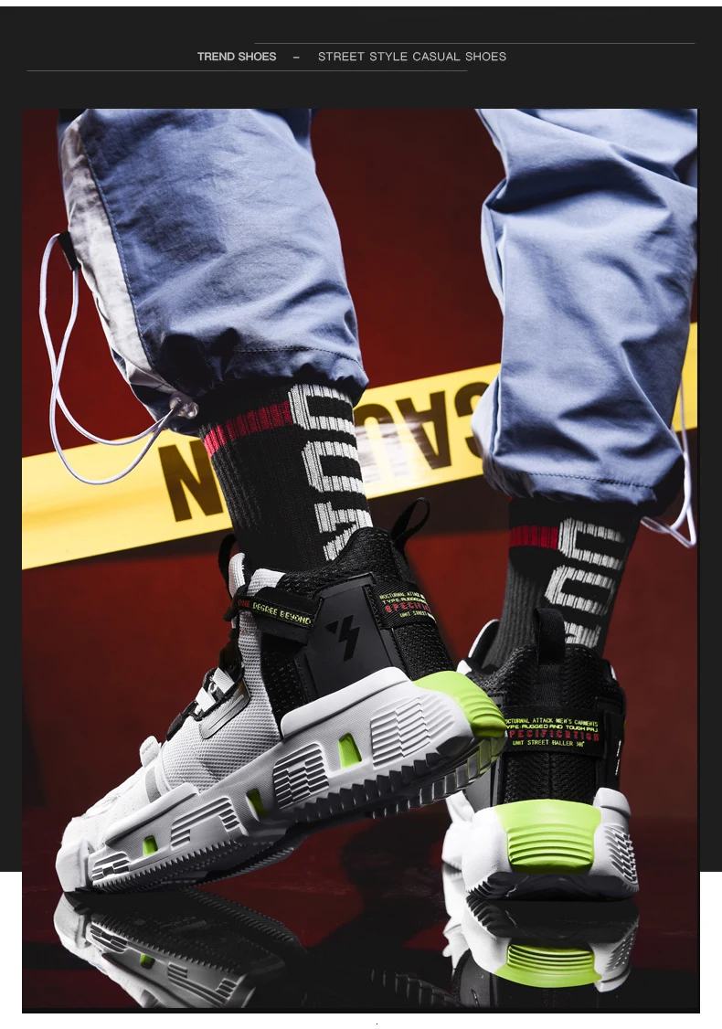 Hot Sale Men Casual Shoes Breathable Lightweight Mesh Sport Shoes Comfortable Flat Male Outdoor brand Shoes Men High-top Sneaker