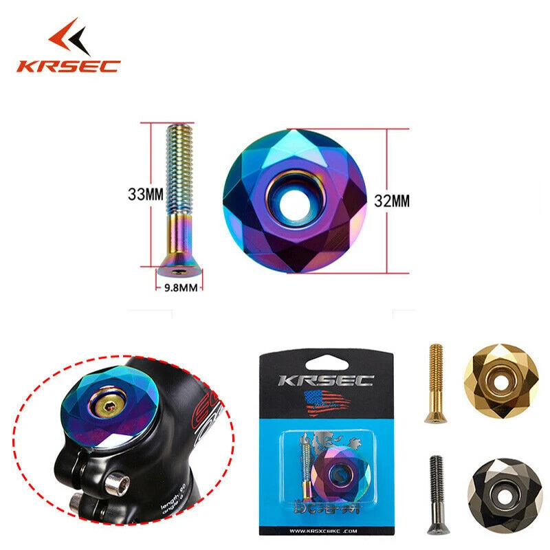 KRSEC рулевая колонка MTB шурупы верхняя крышка из алюминиевого сплава 1-1/8