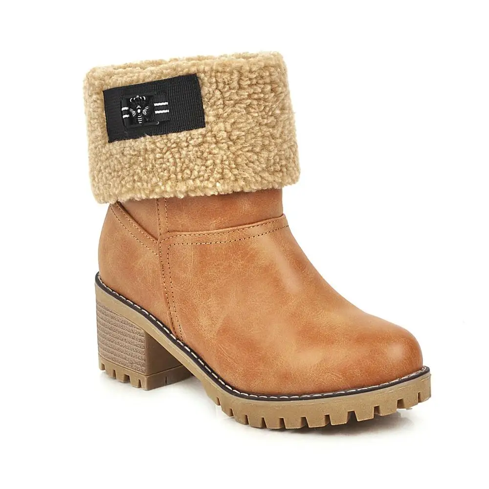 

Bootee Woman 2019 Women's Shoes Large Size Rubber Boots Clogs Platform Luxury Designer Round Toe Lace Up Booties Ladies Big