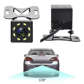 

High Quality Car Rear View Camera Universal Backup Wide 8 LED Image Night Vision Parking Waterproof Color HD 170 Angle Came Y0I5
