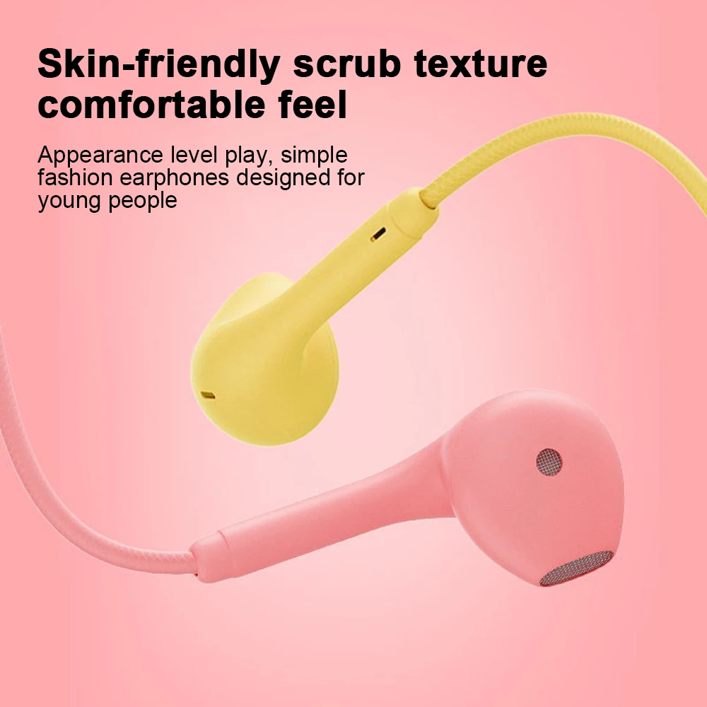 U19 Macaron Wired Super Bass 3.5mm Headset with Microphone for IPhone Samsung Wired Earphones Wired Headphones Wired Earplugs