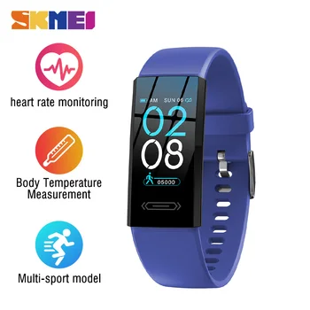 

SKMEI Touch Screen IPS Display Smart Wristband Heart Rate Sleep Monitor Temperature Measurement Fitness Tracker Smart Bracelet