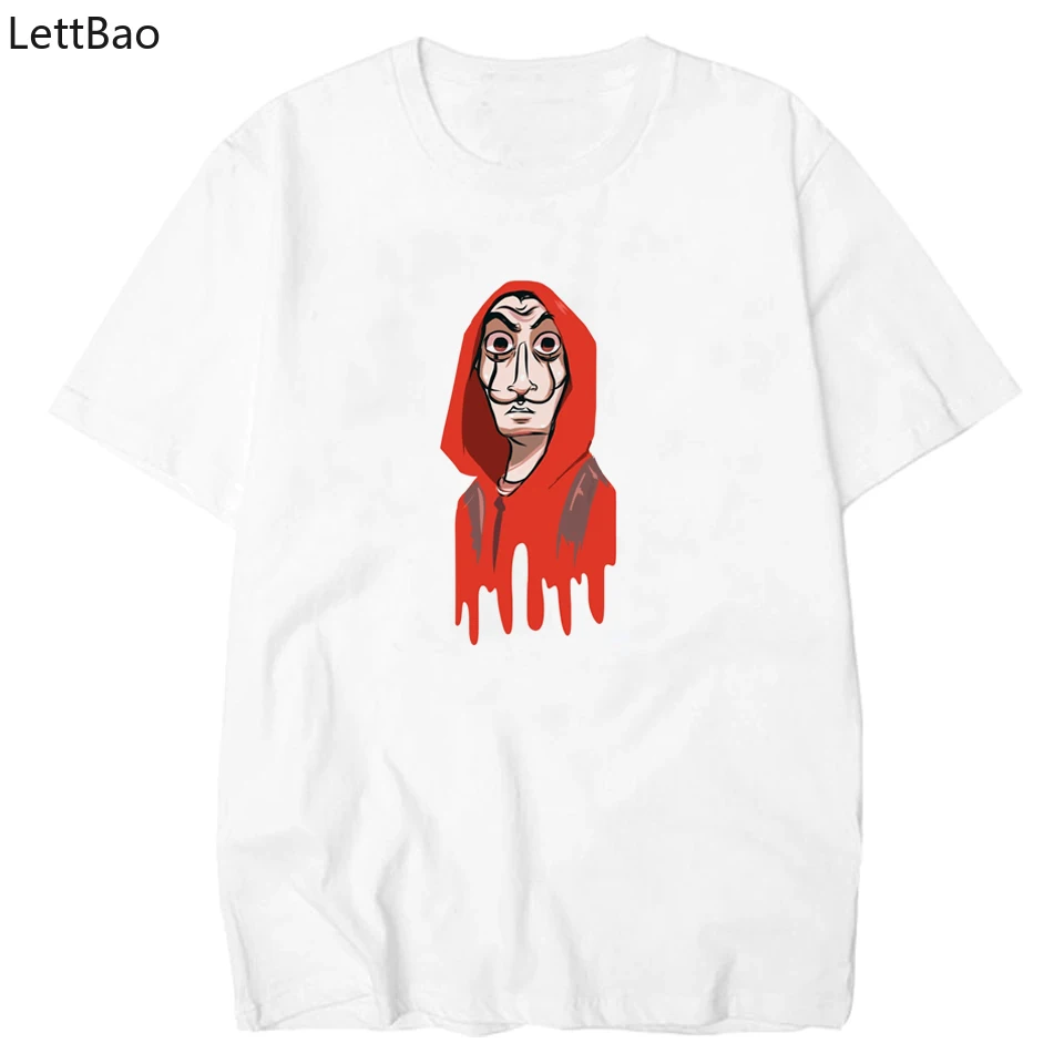 

Funny La Casa De Papel T Shirt Money Heist Tees TV Series Tshirts Men House of Paper T-Shirt T Shirt Men 2019 Short Sleeve