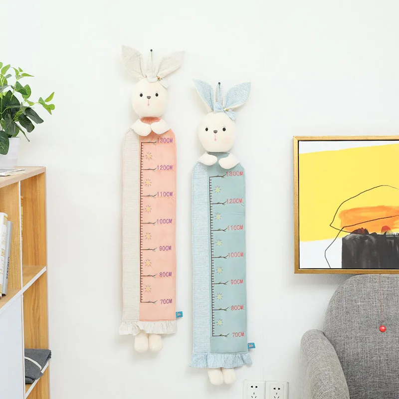 

Nooer Plush Rabbit Child Height Measure Children's Hanging Kids Growth Chart Wall Sticker Rule 1.3 Meter Tall Rabbit For Kids