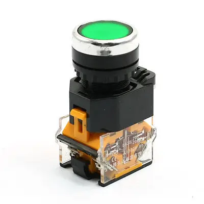 

Ui 380V Ith 10A DPST Contact Momentary Green Button Pushbutton Switch