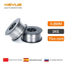 KEYUE – fil à noyau de Flux auto protégé, 1KG, 0.8mm, en acier au carbone, sans gaz, pour soudage Mig