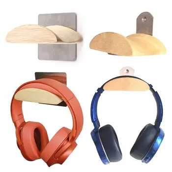

Wall-mounted Headset Rack Innovative Wooden Earphone Holder Retro Stylish Headphone Hanger Wall-mounted Headset Stand