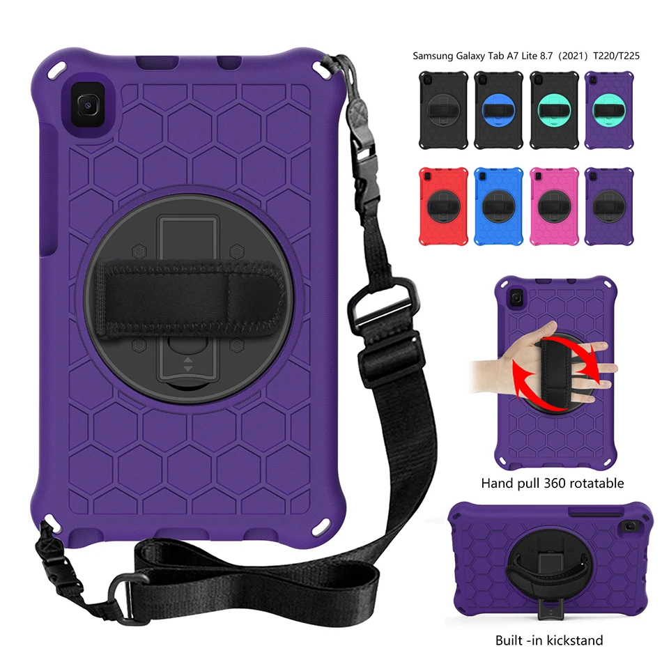 Custodia Per Samsung Galaxy Tab A7 Lite Kid Eva Custodia T220 T225 Galaxy Tab A 8.0 Con S Pen P200 P205 Tracolla Antiurto