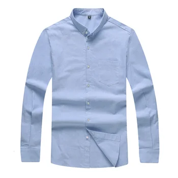 

2019 new Plus size 8XL 7XL 6XL 5XL Men Dress Shirt Spring and autumn Arrival Button Down Collar Long Sleeve Mens Business Shirts