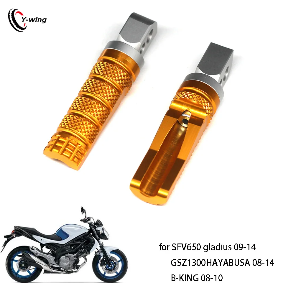 Motorcycle CNC Modification Passenger Footrests Rear Foot Pegs pedal For SUZUKI SFV650 gladius GSZ1300 HAYABUSA B-KING | Автомобили и