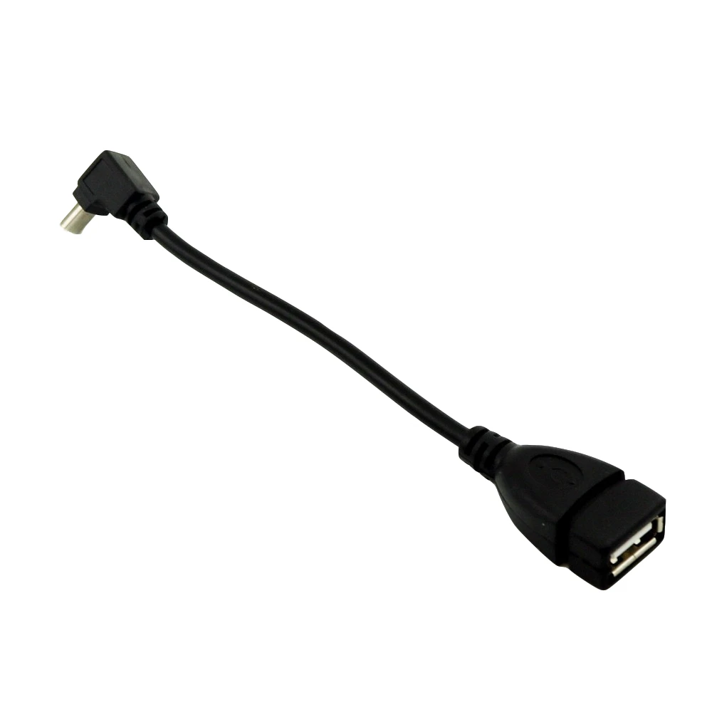 1x USB Mini 5-контактный штекер USB 2,0 Женский Джек хоста OTG адаптер Соединительный кабель с разъемом кабеля 15 см вверх/вниз/влево/вправо Угол