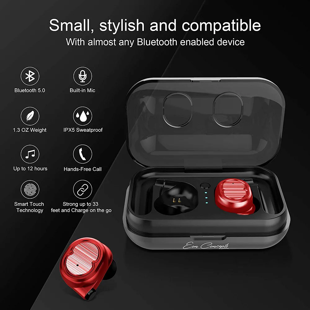 Bluetooth 5,0, наушники-вкладыши Iinvisible, беспроводные наушники с шумоподавлением, Hi-Fi, стерео наушники с защитой от пота, гарнитуры для телефона и музыки