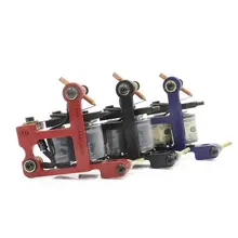 Новая катушка татуировки 10 обертывания профессиональная сталь, татуировочная машинка пистолет для лайнера и шейдера татуировки Поставки