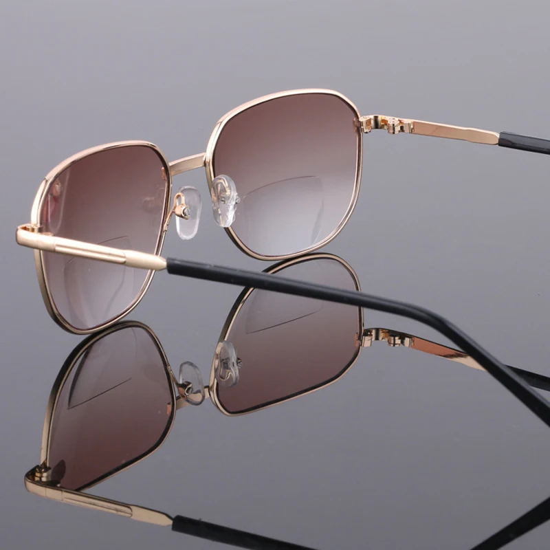Reading Glasses Presbyopic Glasses Zilead Reading Glasses Women Men Far And Near Bifocal Presbyopic Eyewear Double light Metal Hyperopia Eyeglasses+1.5 2.0 2.5 3.0