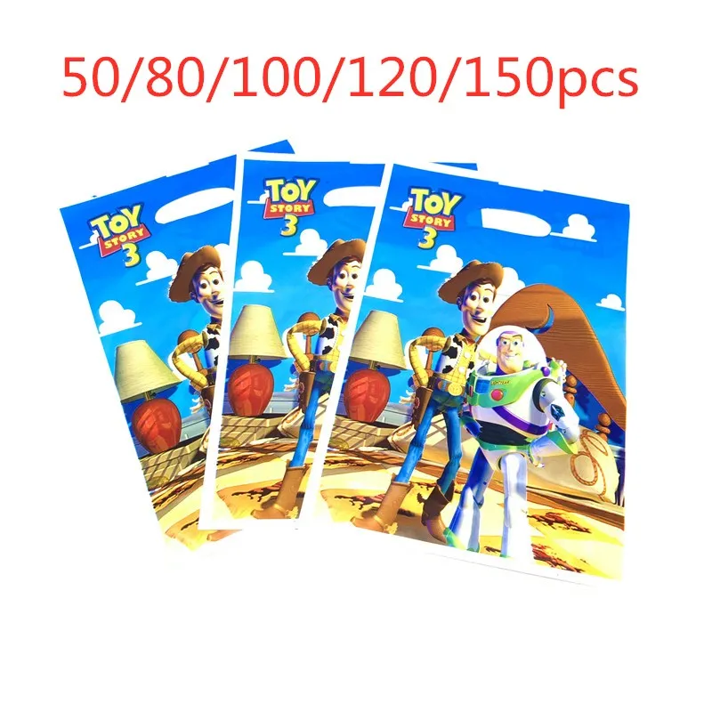Дисней История игрушек 3 пластиковые подарочные пакеты 16 5*25 см мультфильм
