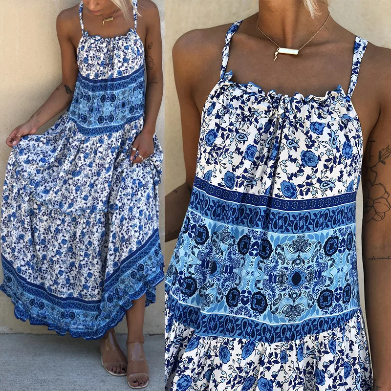 

Beach 2020 Pareo Swim Suits Saida De Praia Woman Outlet Suit May Female Bikinis New Long Sleeveless Print Sexy Backless Dress