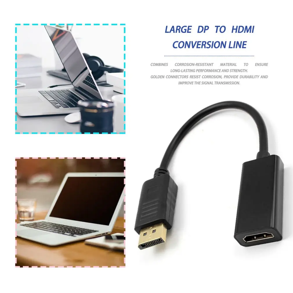 Переходник с Mini DP на HDMI стабильная передача DisplayPort кабель для Macbook Pro Air проектора