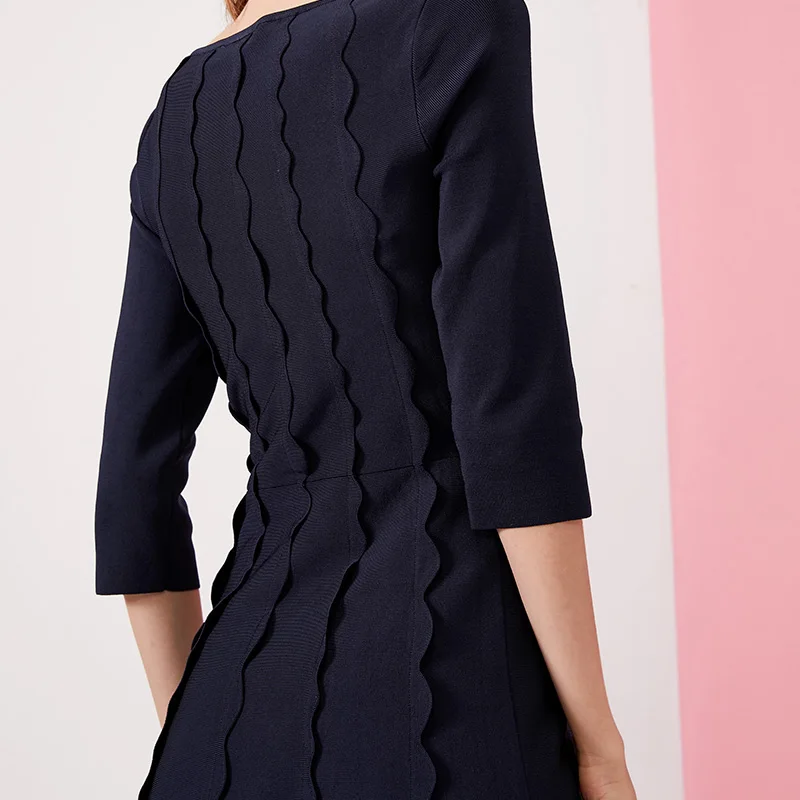 Vero Moda женское трикотажное платье с 3D отделкой 3/4 рукавами и подкладкой | 319446505