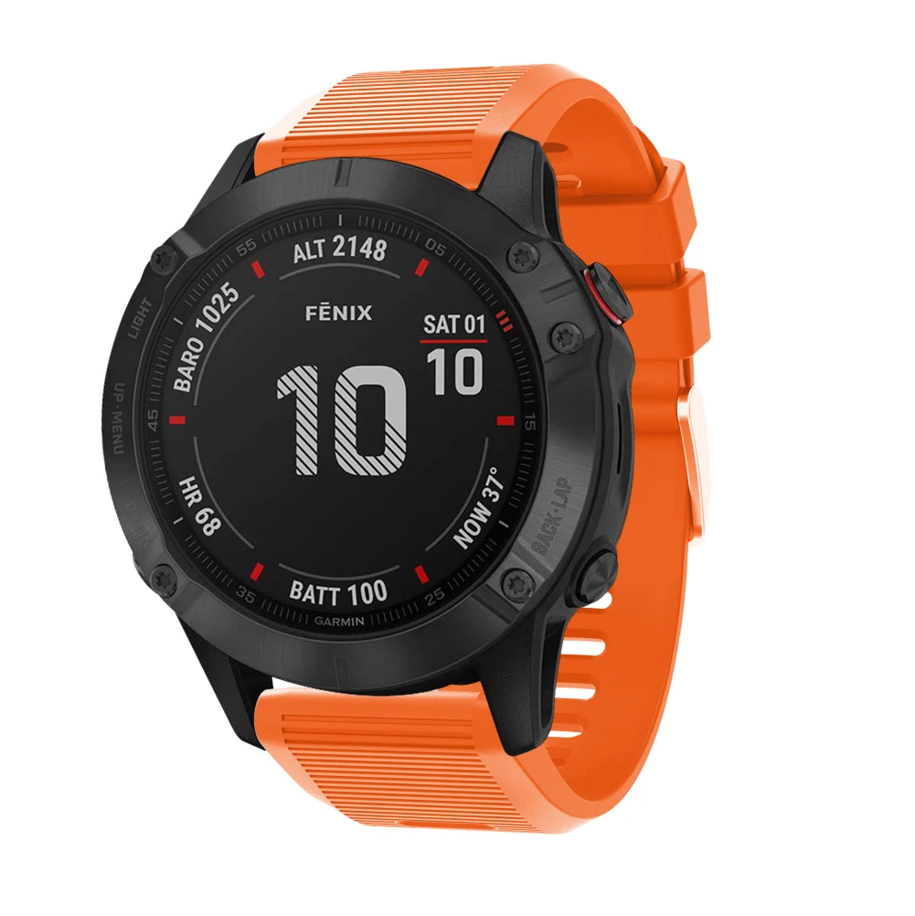 20 22 26 мм силиконовый ремешок для часов браслет на петле для Garmin Fenix 6 Fenix 6S 6x смарт-ремешок для часов
