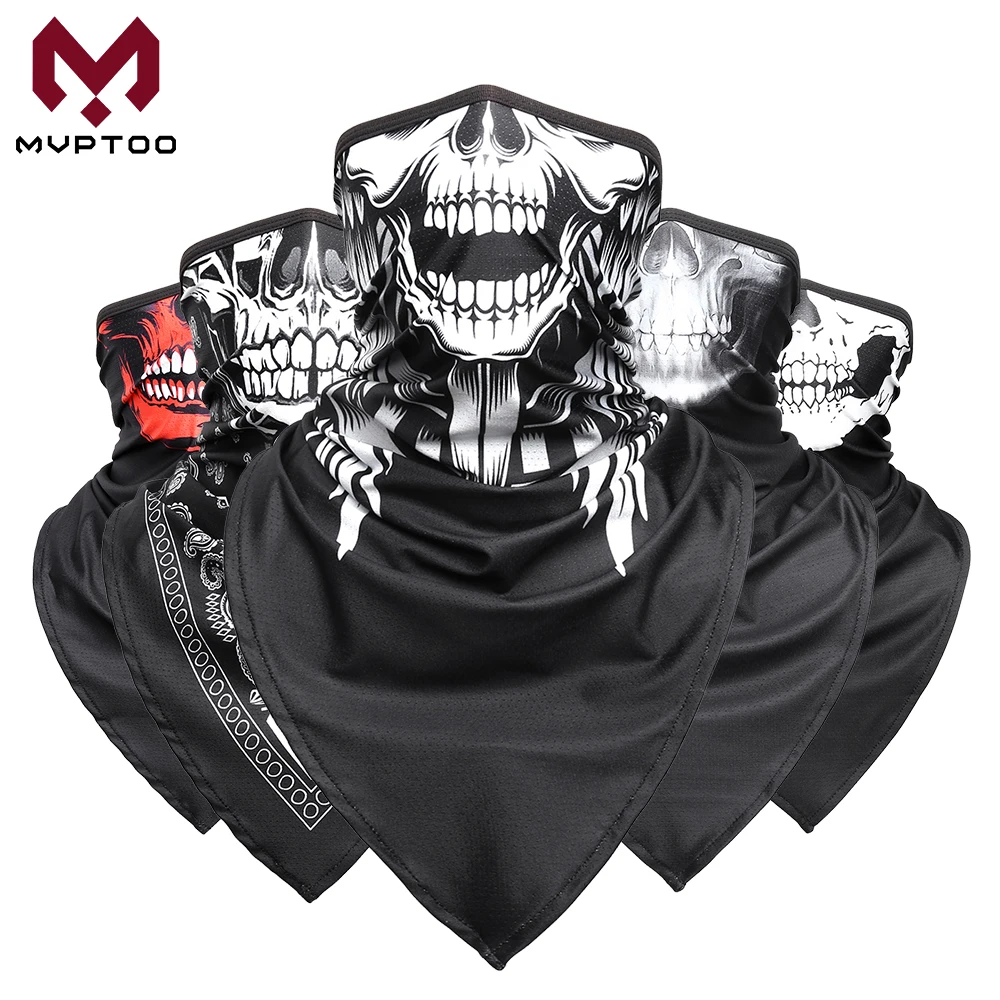 Новый Череп Балаклава с принтом мотоцикла Мотоцикл маска лицо щит шеи Gaiter