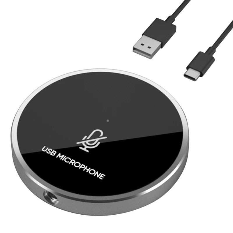Конференц-микрофон USB Omni-direction звукосниматель сенсорные кнопки для отключения