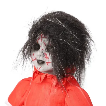 

Horror Props Halloween Scary Ghost Bady Doll Voice Control Walking Dancing Toy Horror Haunted House Decor With Lumiouns Head