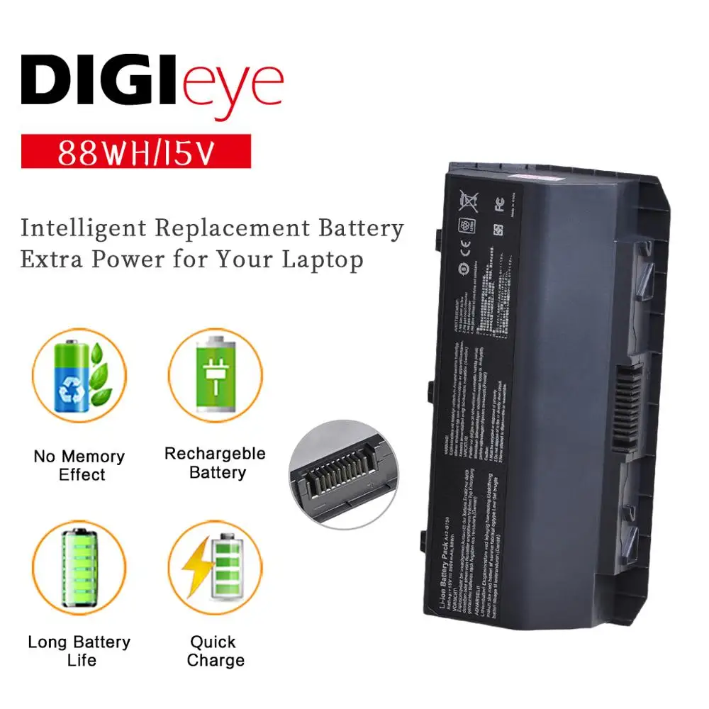 

15V 88Wh A42-G750 Laptop Battery For ASUS ROG G750 G750J G750JH G750JM G750JS G750JW G750JX G750JZ Series