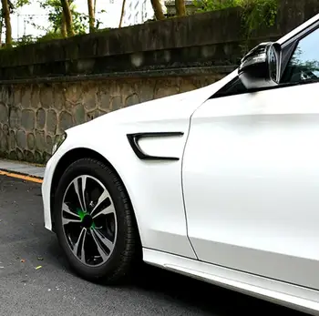 

Carbon Fiber Air Flow Fender Front Bumper Splitter For Mercedes C class W205 2- door and 4 door U shape Side Splitters Canards