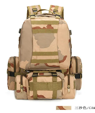 50л открытый Рюкзак Molle военный тактический рюкзак Спортивная Сумка Водонепроницаемый походный рюкзак для путешествий - Цвет: Sansha